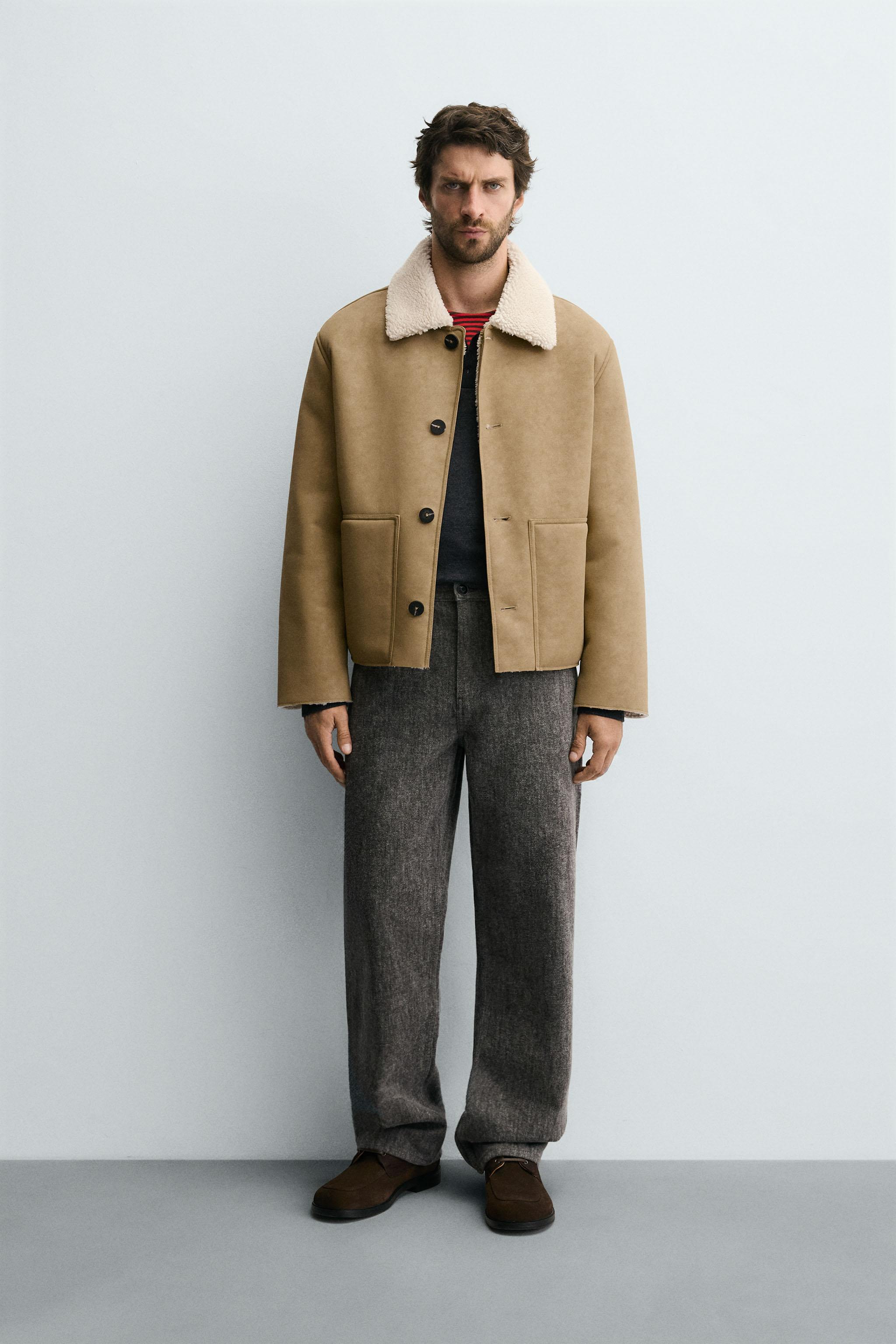 BLOUSON EN MATIÈRE SYNTHÉTIQUE DOUBLE FACE